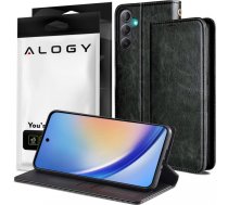 Alogy Protective Flip Leather Wallet Alogy Wallet Case Phone Shell for Samsung Galaxy A54 5G Black