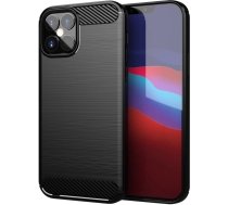 Hurtel Carbon Case Flexible Cover TPU Case for iPhone 12 mini black9111201909106