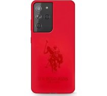 Ferrari US Polo Silicone On Tone Phone Case for Samsung Galaxy S21 Ultra red/redUSHCS21LSLHRTRE