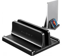 Alogy Vertical stand for laptop phone tablet 3in1 organizer holder adjustable desk stand Alogy black