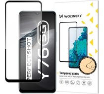 Wozinsky Tempered Glass Full Glue Super Tough Screen Protector Full Coveraged with Frame Case Friendly for Vivo Y76 5G / Y76s / Y74s black9145576245736