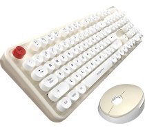 Mofii Wireless keyboard + mouse set MOFII Sweet 2.4G (White-BeigeSMK-623387AG WB