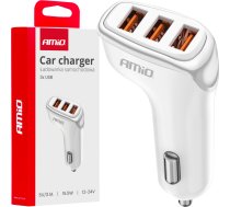 Amio Car charger 3x USB-A 3.1A 12/24V AMiO-0388503885