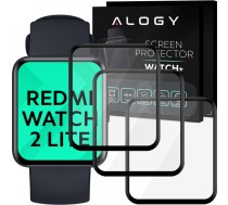 Alogy 3x Flexible Glass 3D Alogy Screen Protector Pro for Xiaomi Redmi Watch 2 Lite Black15308X1