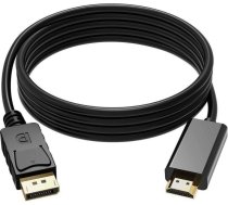 Roger DisplayPort uz HDMI kabelis / 4K x 2K / 1.8M / MelnsRO-DP-HDMI-BK