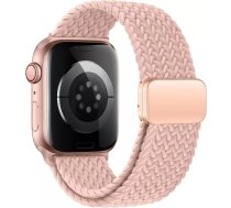 4Kom.pl Nylon strap for Apple Watch 4 / 5 / 6 / 7 / 8 / 9 / SE / ULTRA 1 / 2 (42 / 44 / 45 / 49 mm) NylonMag Dusty RoseC-5906302312818