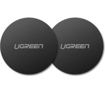 Ugreen LP123 30836 round metal plates for magnetic phone holders - black (2 pcs.)6957303838363