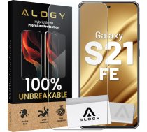 Alogy Hybrid Glass for Samsung Galaxy S21 FE for Alogy Flexi Glass 9H Case Friendly Flat Screen Protector