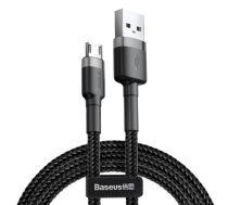 Kabelis micro USB 2.4A, 0,5m, divpusējs, pelēks - melns, Baseus Cafule CAMKLF-AG1CAMKLF-AG1