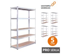 309,90 Eur Noliktavas plaukts 180x120x45 PRO (5 gab.)