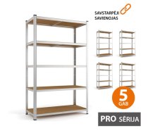 201,40 Eur Noliktavas plaukts 180x90x40 PRO (5 gab.)