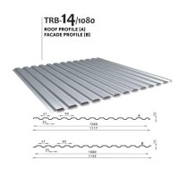 TRAPECVEIDA PROFILS BUDMAT TRB - 14/1080, PE JUMTAM UN FASĀDEI 0.5MM CENA PAR M2 JUMTA MATERIĀLI ● BUDMAT JUMTA SEGUMA LOKSNES Būvmateriāli celtniecības depo kurši