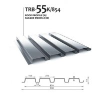 TRAPECVEIDA PROFILS BUDMAT 55K/854, PE JUMTAM UN FASĀDEI 0.5MM CENA PAR M2 JUMTA MATERIĀLI ● BUDMAT JUMTA SEGUMA LOKSNES Būvmateriāli celtniecības depo kurši