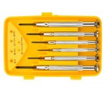 TOPEX Precision skrūvgriežu komplekts, CrV, 6 gab, SL 1,4, 2,0, 2,4mm, cross PH00, PH0, PH1