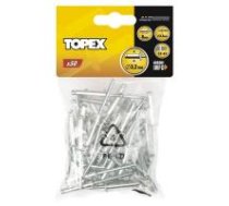TOPEX Alumīnija kniežu komplekts, 3,2 x 10mm - 50 gab.
