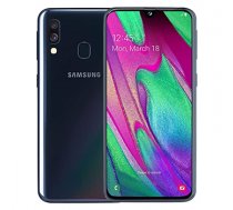 Samsung Galaxy A40 Black, 5.9 ", Super AMOLED, 1080 x 2340, Exynos 7904, Internal RAM 4 GB, 64 GB, microSD, Dual SIM, Nano-SIM, 3G, 4G, Main camera Double 16 + 5 MP, Secondary camera 25 MP, Android, 9.0, 3100 mAh