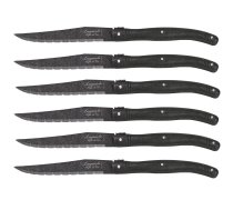 Laguiole Black Stonewash Steika nažu komplekts, 6 gab.