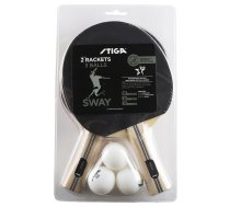 STIGA SWAY Galda tenisa komplekts (2 raketes + 3 bumbiņas)