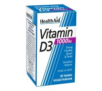 HealthAid Vitamīns D3 1000 sv tabletes N30
