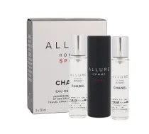 Chanel Allure Homme Sport 3 x tualetes ūdens vīriešiem 60 ml uzpilde