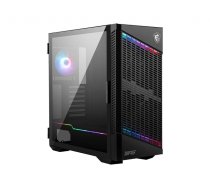 MSI MPG VELOX 100P AIRFLOW Mid Tower Gaming Computer Case 'Black, 3x 120mm Fan + 1x 120mm ARGB Fan, ARGB light strip, USB Type-C, 1x Tempered Glass, Center, E-ATX, ATX, mATX, mini-ITX'