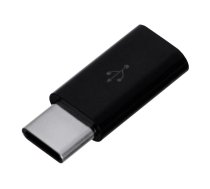 Adapter SAVIO AK-31/B (Micro USB F - USB type C M; black color)