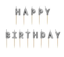 Sveces "Happy Birthday". 13gb. Sudraba.