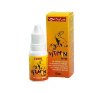 Diafarm Vitamin Syrup For Rabbits Rodents - Papildbarība Grauzējiem Veselības, Imūnsistēmas Uzturēšanai 15 ml