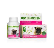 Veda Fitomini cleansing Dog - Papildbarība Fitokomplekss Suņiem Gremošanas Trakta Atbalstam 100 tabl.