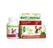 Veda Fitomini Dog Senior - Papildbarība Fitokomplekss Suņiem Asinsvadu Slimības Profilaksei 100 tabl.