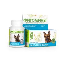 Veda Fitomini Dental Dog - Papildbarība Fitokomplekss Suņu Zobiem Un Kauliem 100 tabl.