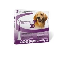 Vectra 3D - Blusu Invāzijas Profilaksei Un Ārstēšanai Suņiem No 25 Līdz 40 kg 3 gb x 4,7 ml