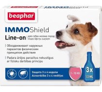 Beaphar Immo Shield Line-On Dog S  - Dabīgie Pretparazītu Pilieni 3gb x 1,5 ml