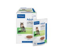 Virbac HPM Cat Adult Neutered with salmon Wet - Veterinārā Konserveta Barība Kaķiem 12 gb x 85 g