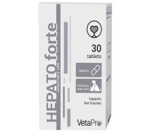 VetaPro Hepatoforte - Papildbarība suņiem un kaķiem aknu darbību mazspējas vai disfunkcijas gadījumos 30 tabl.