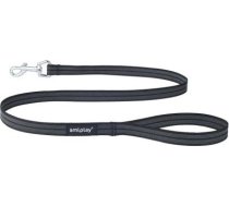 Amiplay Rubber S-M 120 cm - Pavada suņiem (melna)