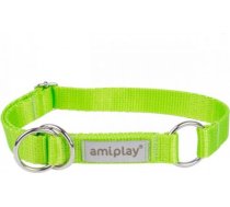 Amiplay Samba L - Daļēji savelkošā kakla siksna suņiem (zaļa)