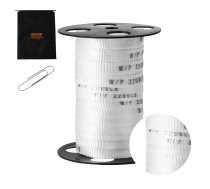 VEVOR poliestera velkamā lenta, 3/4″ x 318′ Mule Tape Flat Rope, 2500 lbf stiepes izturība, apdrukāta troses kabeļu vilkšanas lenta iepakošanai, dārzkopībai, komerciālai     elektroinstalācijai, cauruļvadu darbiem, balta krāsā