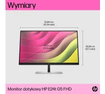 Hewlett-Packard HP E24t G5 FHD Touch Monitor | 6N6E6AA#ABB | 0196786299810 | WLONONWCREKH7