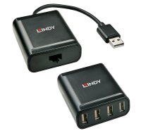 LINDY 60m 4 Port USB 2.0 Cat.6 Extender | 1715977 | 4002888426794 | WLONONWCREL19