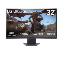 LG Electronics Monitor 32GS60QC-B 31.5 inches QHD 1000R Curved 180Hz | 32GS60QC-B | 8806096090657 | WLONONWCREBHX