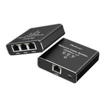 Qoltec Splitter Ethernet mini SWITCH 1x3 RJ45 USB C | 52294 | 5901878522944 | AVQOLS000052294