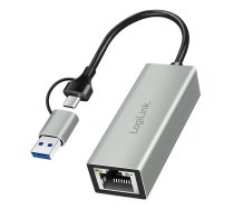 LogiLink USB-C to gigabit etherne t adapter with 2in1 USB | UA0238B | 4052792076523 | AILLIA00UA0238B