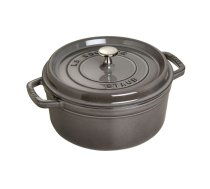 STAUB La Cocotte 24cm apaļš, 3.8L - Pelēks grafīts