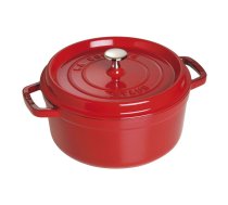 STAUB La Cocotte 24cm apaļš, 3.8L - Sarkans ķirsis