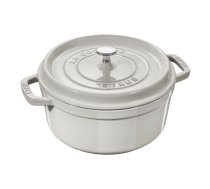 STAUB La Cocotte 24cm apaļš, 3.8L - Baltā trīfele