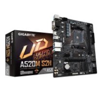 Gigabyte A520M S2H mātes plate AMD A520 Ligzda AM4 mikro ATX