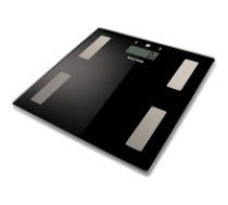 Salter 9150 BK3R Black Glass Analyser Bathroom Scales