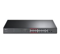 Tp-Link TL-SL1218MP Nepārvaldīts Gigabit Ethernet (10/100/1000) Power over Ethernet (PoE) 1U Melns