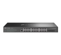 Tp-Link Omada SG3428X tīkla pārslēgs Vadīts L2+/L3 Gigabit Ethernet (10/100/1000) 1U Melns